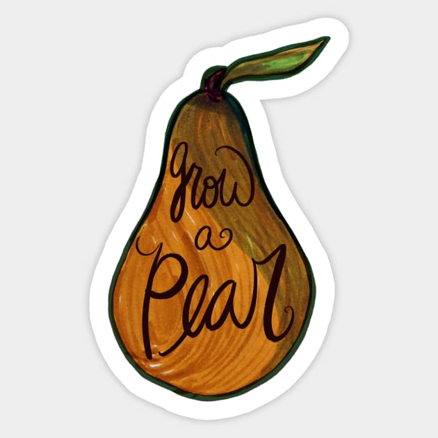 Pear Sticker by bubbsnugg